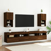 TV-kaappi LED-valoilla ruskea tammi 30,5x30x60 cm