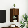 TV-kaappi LED-valoilla ruskea tammi 30,5x30x60 cm
