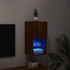 TV-kaappi LED-valoilla ruskea tammi 30,5x30x60 cm