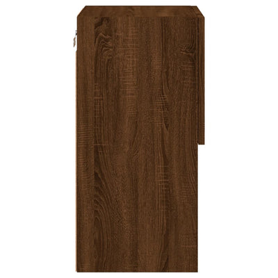 TV-kaappi LED-valoilla ruskea tammi 30,5x30x60 cm