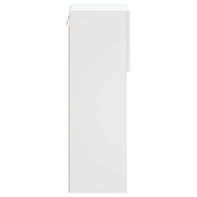 Valkoinen tv-kaappi led-valoilla Misu 30,5x30x90cm