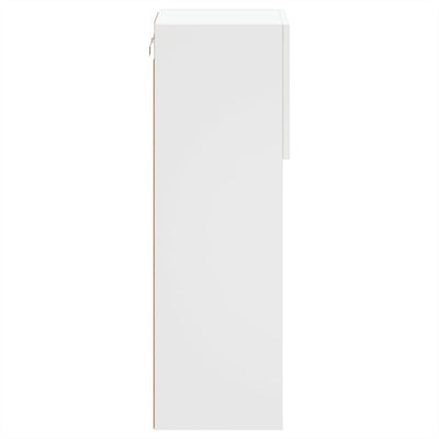 TV-kaapit LED-valoilla 2 kpl valkoinen 30,5x30x90 cm