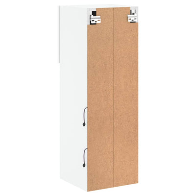 TV-kaapit LED-valoilla 2 kpl valkoinen 30,5x30x90 cm