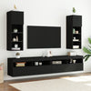 TV-kaappi LED-valoilla musta 30,5x30x90 cm