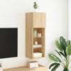 TV-kaappi LED-valoilla Sonoma-tammi 30,5x30x90 cm