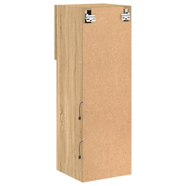 TV-kaappi LED-valoilla Sonoma-tammi 30,5x30x90 cm