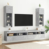 TV-kaappi LED-valoilla betoninharmaa 30,5x30x90 cm