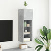 TV-kaappi LED-valoilla betoninharmaa 30,5x30x90 cm