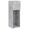 TV-kaappi LED-valoilla betoninharmaa 30,5x30x90 cm