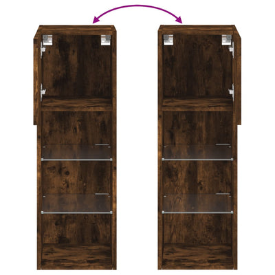 Savutammi tv-kaappi led-valoilla Misu 30,5x30x90cm