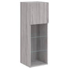 TV-kaappi LED-valoilla harmaa Sonoma 30,5x30x90 cm