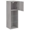 TV-kaappi LED-valoilla harmaa Sonoma 30,5x30x90 cm
