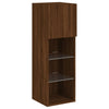 TV-kaappi LED-valoilla ruskea tammi 30,5x30x90 cm