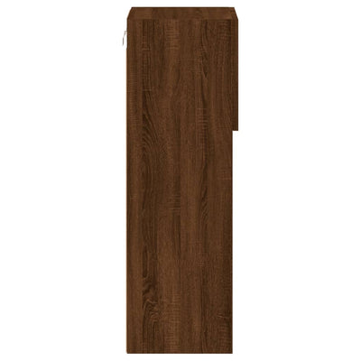 TV-kaappi LED-valoilla ruskea tammi 30,5x30x90 cm