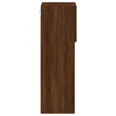 TV-kaapit LED-valoilla 2 kpl ruskea tammi 30,5x30x90 cm