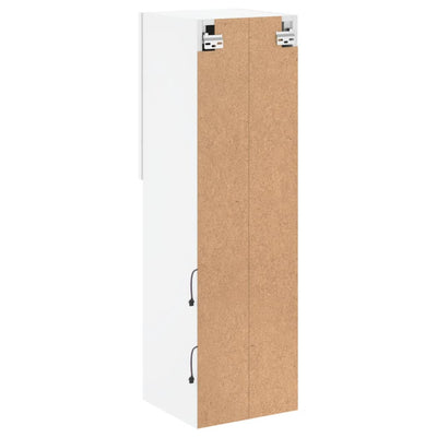 TV-taso LED-valoilla valkoinen 30,5x30x102 cm