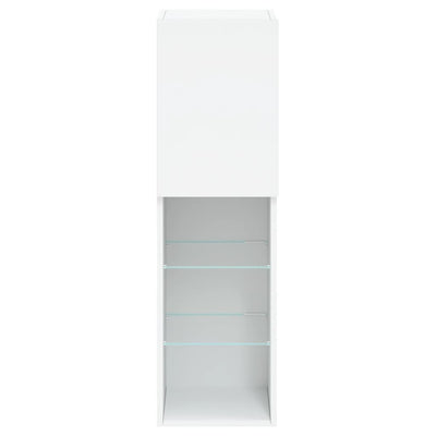 TV-kaapit LED-valoilla 2 kpl valkoinen 30,5x30x102 cm