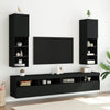 TV-taso LED-valoilla musta 30,5x30x102 cm