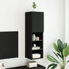 TV-taso LED-valoilla musta 30,5x30x102 cm