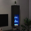 TV-taso LED-valoilla musta 30,5x30x102 cm