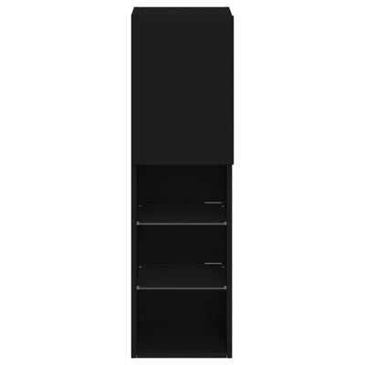 TV-taso LED-valoilla musta 30,5x30x102 cm