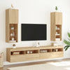 TV-taso LED-valoilla Sonoma-tammi 30,5x30x102 cm