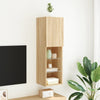 TV-taso LED-valoilla Sonoma-tammi 30,5x30x102 cm