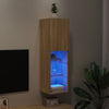 TV-taso LED-valoilla Sonoma-tammi 30,5x30x102 cm