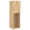 TV-taso LED-valoilla Sonoma-tammi 30,5x30x102 cm