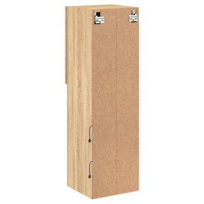 TV-taso LED-valoilla Sonoma-tammi 30,5x30x102 cm