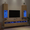 TV-kaapit LED-valoilla 2 kpl Sonoma-tammi 30,5x30x102 cm