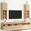 TV-kaapit LED-valoilla 2 kpl Sonoma-tammi 30,5x30x102 cm