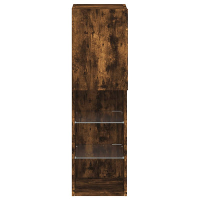 TV-taso LED-valoilla savutammi 30,5x30x102 cm