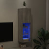 TV-taso LED-valoilla harmaa Sonoma 30,5x30x102 cm