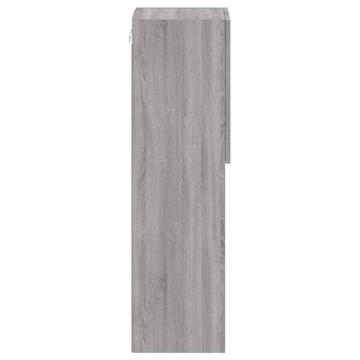 TV-taso LED-valoilla harmaa Sonoma 30,5x30x102 cm