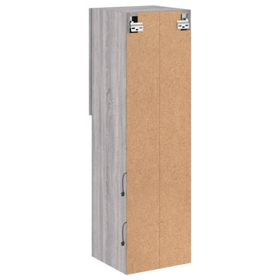 TV-taso LED-valoilla harmaa Sonoma 30,5x30x102 cm