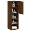 TV-taso LED-valoilla ruskea tammi 30,5x30x102 cm