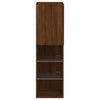 TV-taso LED-valoilla ruskea tammi 30,5x30x102 cm
