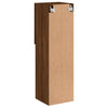 TV-kaapit LED-valoilla 2 kpl ruskea tammi 30,5x30x102 cm