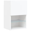 TV-taso LED-valoilla valkoinen 40,5x30x60 cm