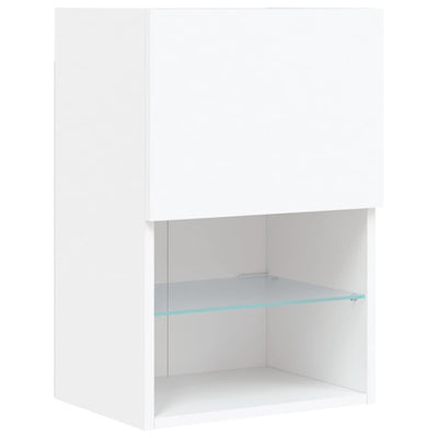 TV-taso LED-valoilla valkoinen 40,5x30x60 cm