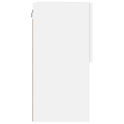 TV-taso LED-valoilla valkoinen 40,5x30x60 cm