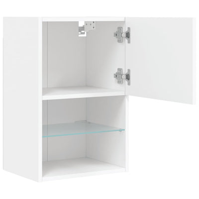 TV-kaapit LED-valoilla 2 kpl valkoinen 40,5x30x60 cm