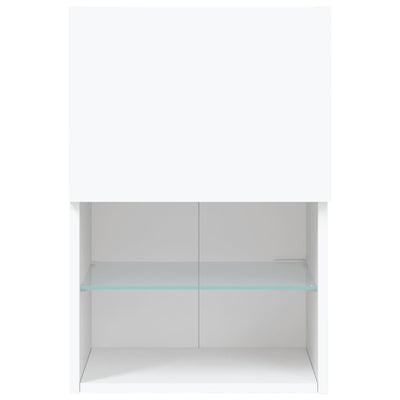 TV-kaapit LED-valoilla 2 kpl valkoinen 40,5x30x60 cm