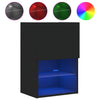 TV-taso LED-valoilla musta 40,5x30x60 cm