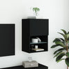 TV-taso LED-valoilla musta 40,5x30x60 cm
