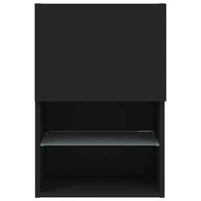 TV-taso LED-valoilla musta 40,5x30x60 cm