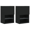 TV-kaapit LED-valoilla 2 kpl musta 40,5x30x60 cm