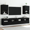 TV-kaapit LED-valoilla 2 kpl musta 40,5x30x60 cm