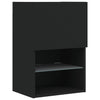 TV-kaapit LED-valoilla 2 kpl musta 40,5x30x60 cm